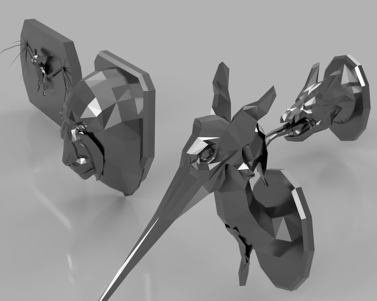 Everquest Mounted Heads Models by BenBreaksThings Download free STL