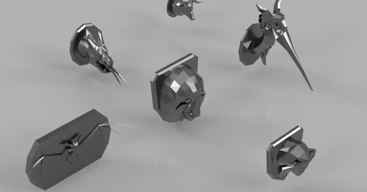 Everquest Mounted Heads Models by BenBreaksThings Download free STL