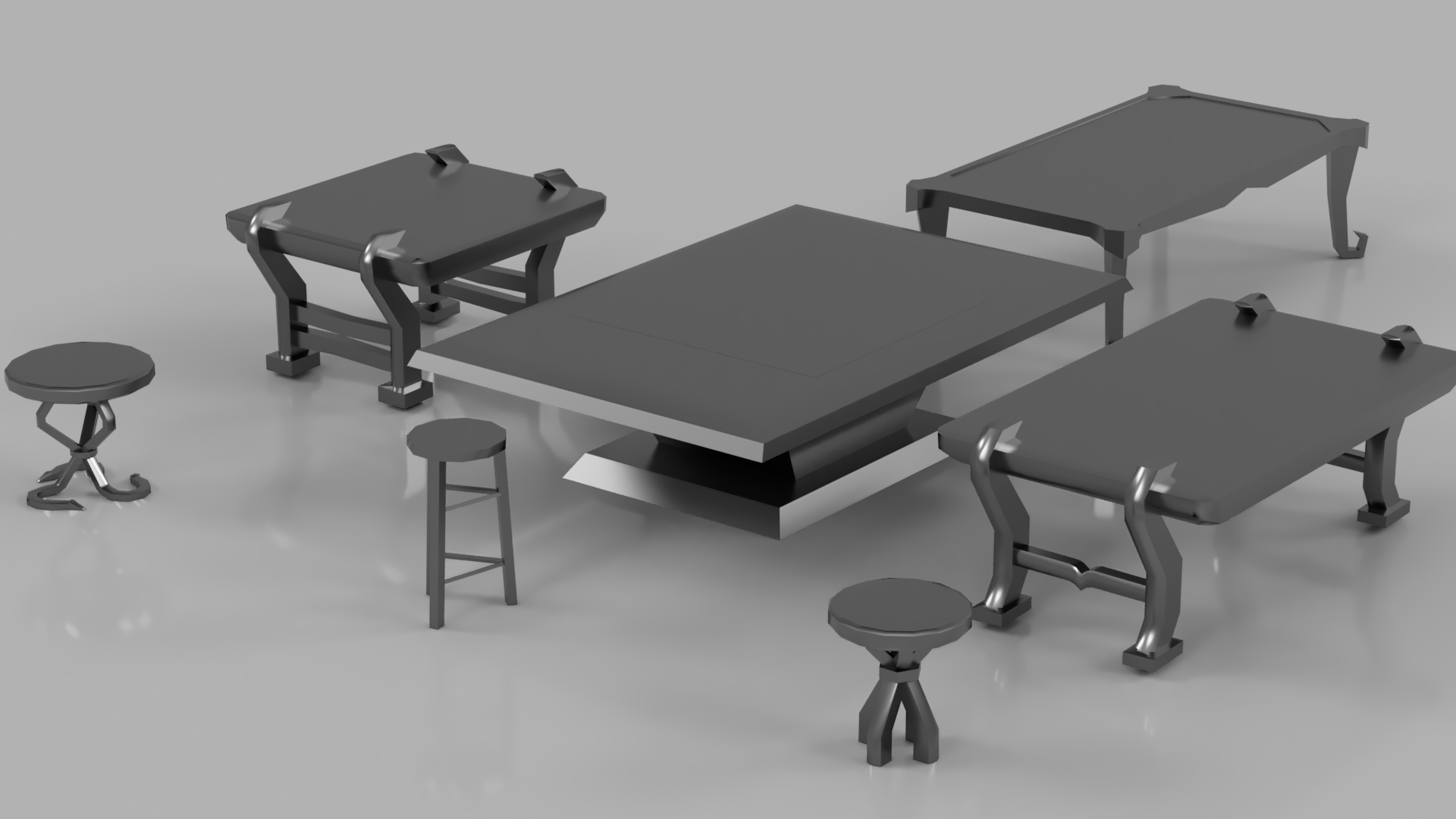 Everquest Tables & Stools Models