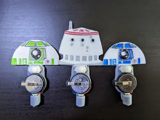 R2D2 and R5D4 themed scribblebots