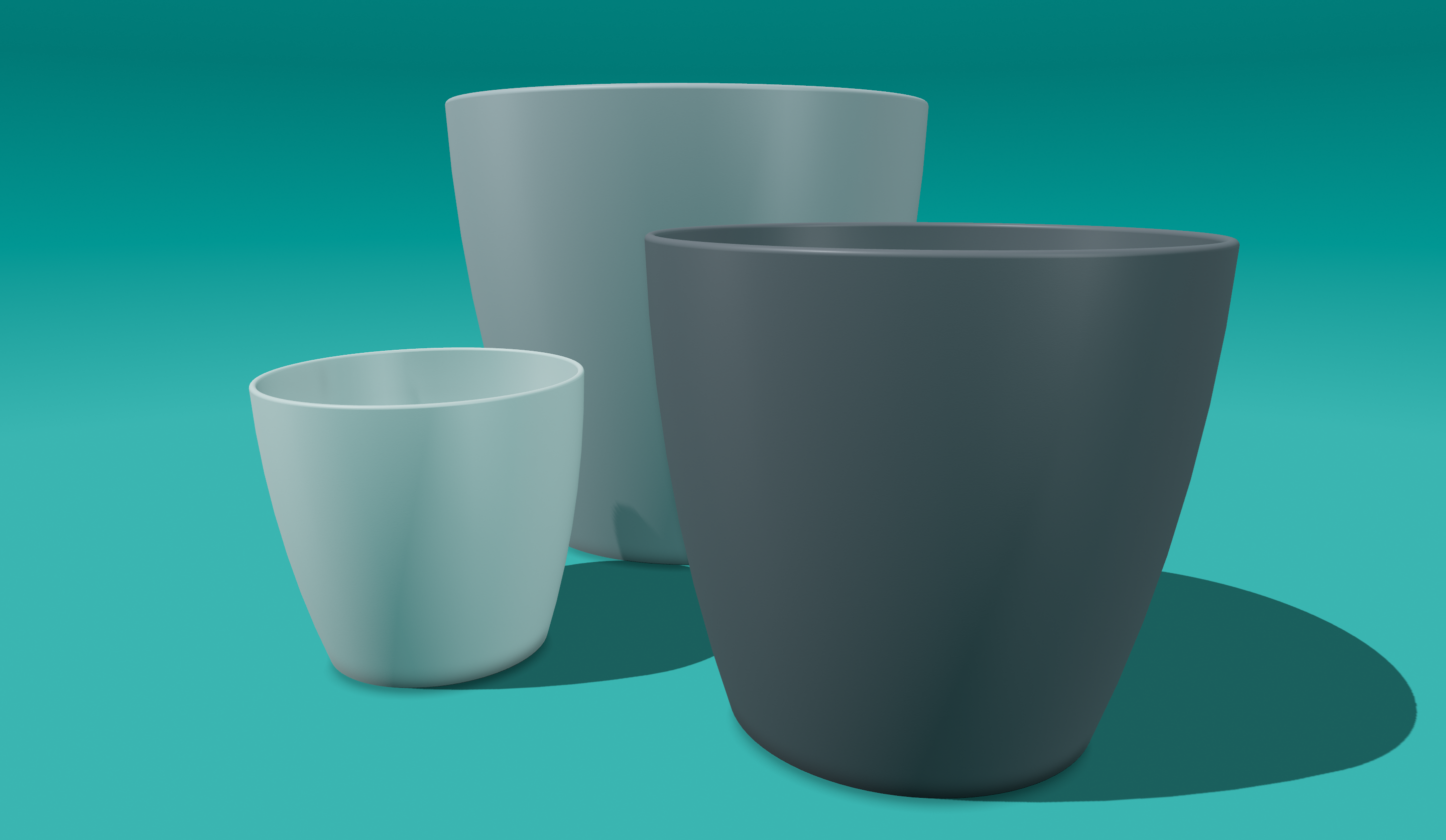 Planter 04 - Too Simple For This Pot, with drainage hole and saucer