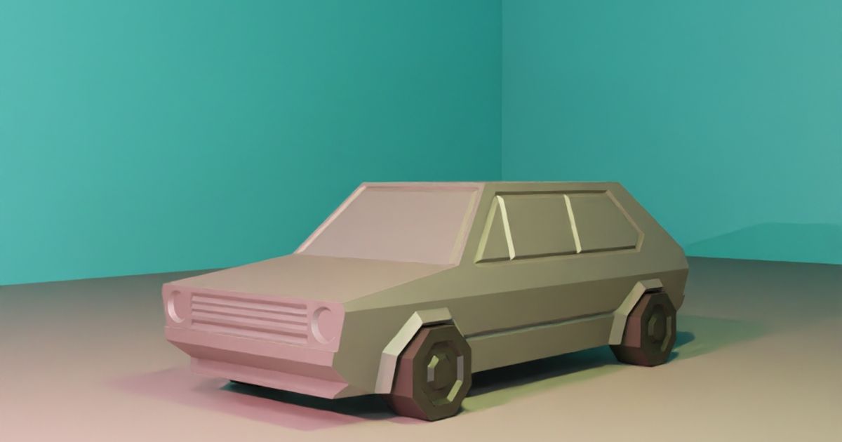 volkswagen-golf-gti-low-poly-miniature-with-seperate-wheels-by