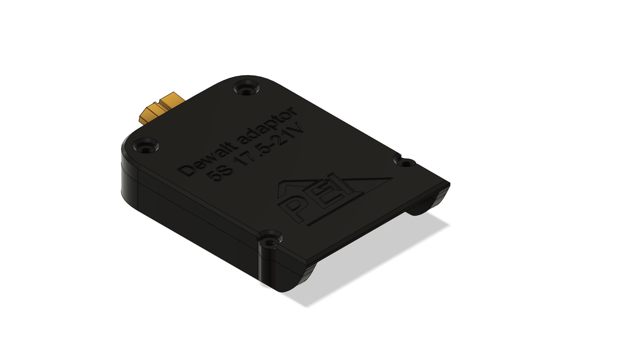 Dewalt battery to XT60 adaptor by mahatmaJman Download free STL model