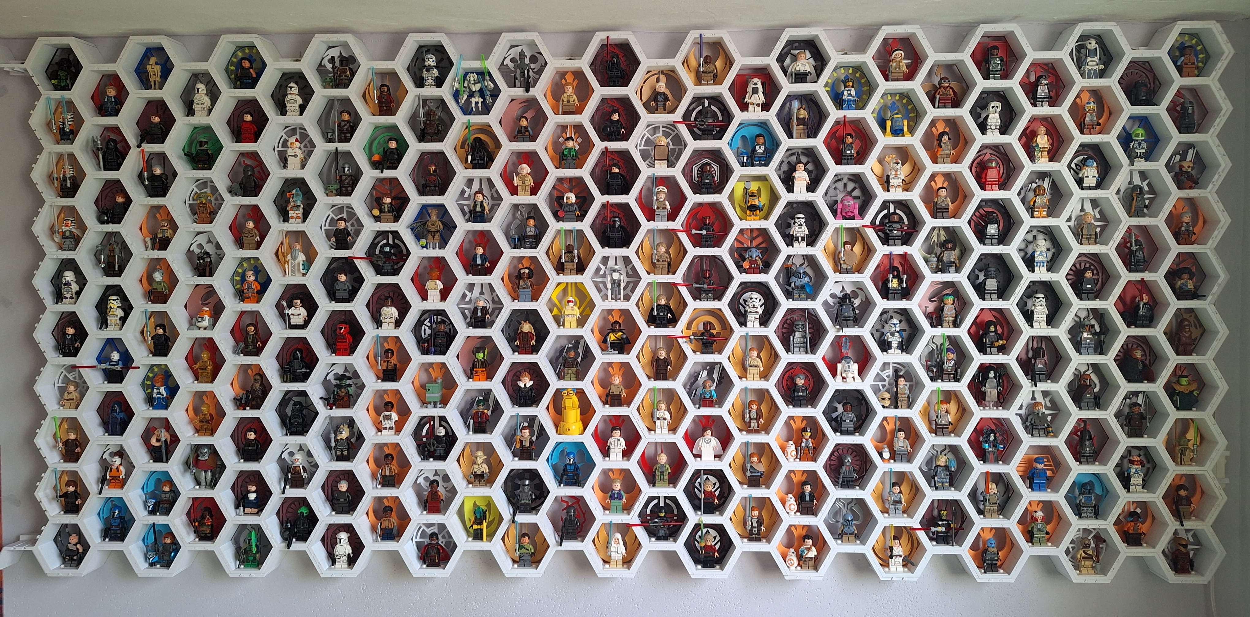 Lego Star Wars Minifigure Display Hexagons - 55 Accurate Factions