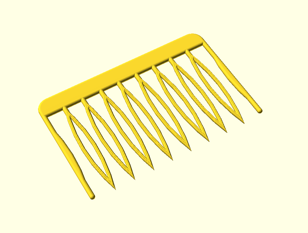 Hair fixing comb