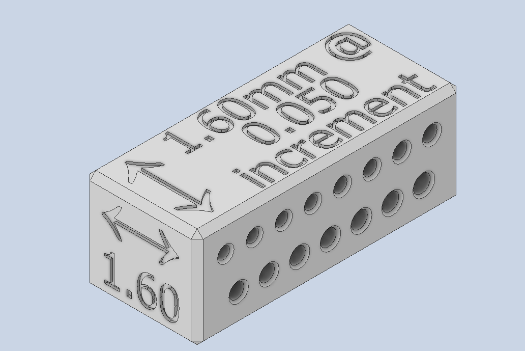 Filament Hinge Hole Size Test
