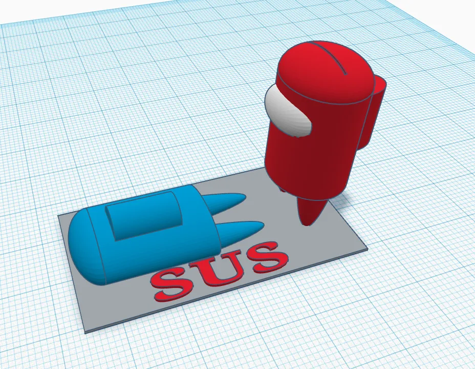 Among Us Sus 3D model 3D printable