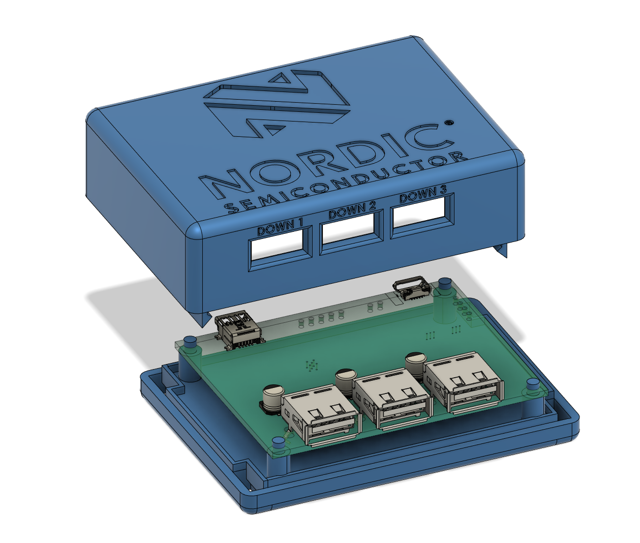 Enclosure for YKUSH Nordic Edition. No screws required