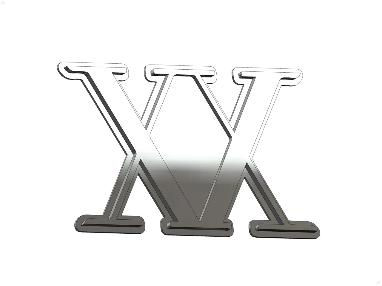 Louis Vuitton Logo 3D model