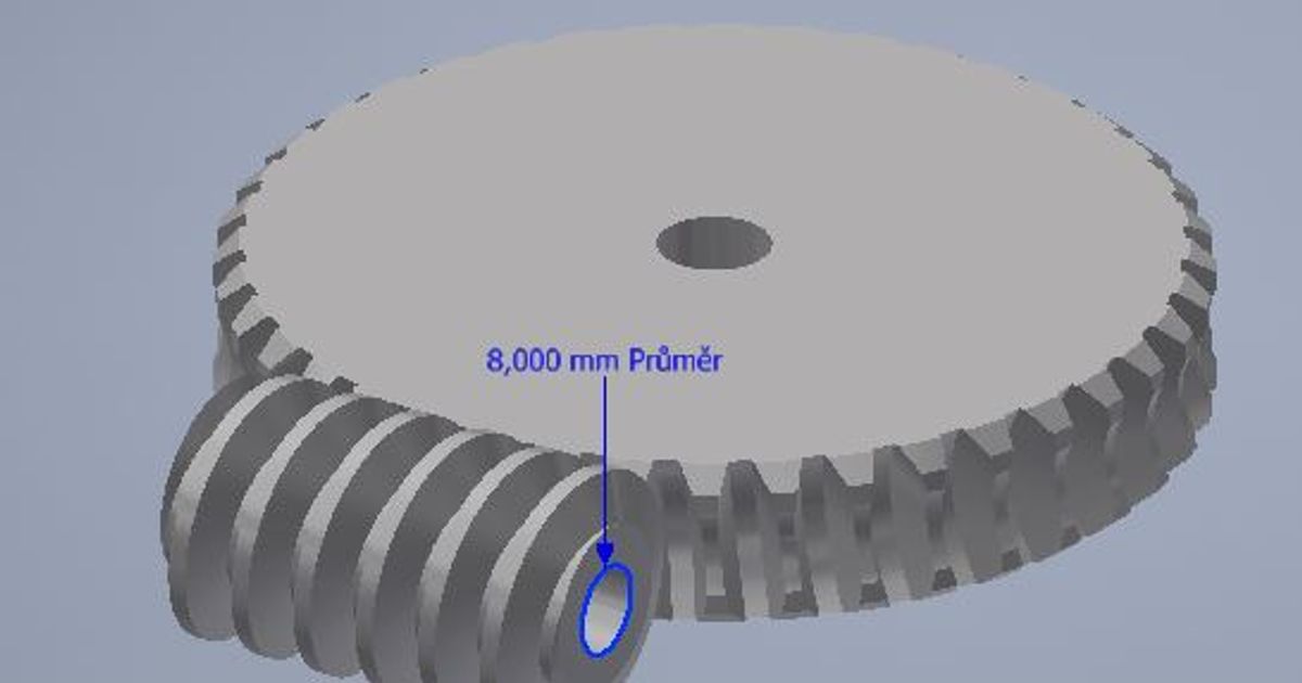 worm gear with spiral pitch by MaverickR Download free STL model