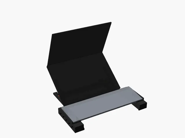 FoldDesk – Fold-Away Laptop Stand + MX Keys Keyboard Tray