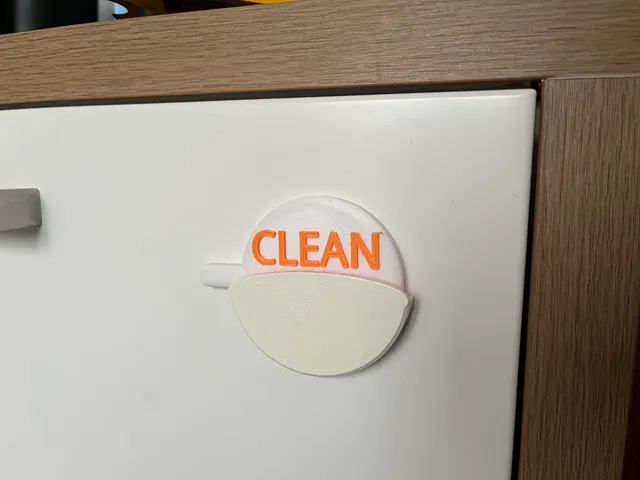 Dishwasher status sign