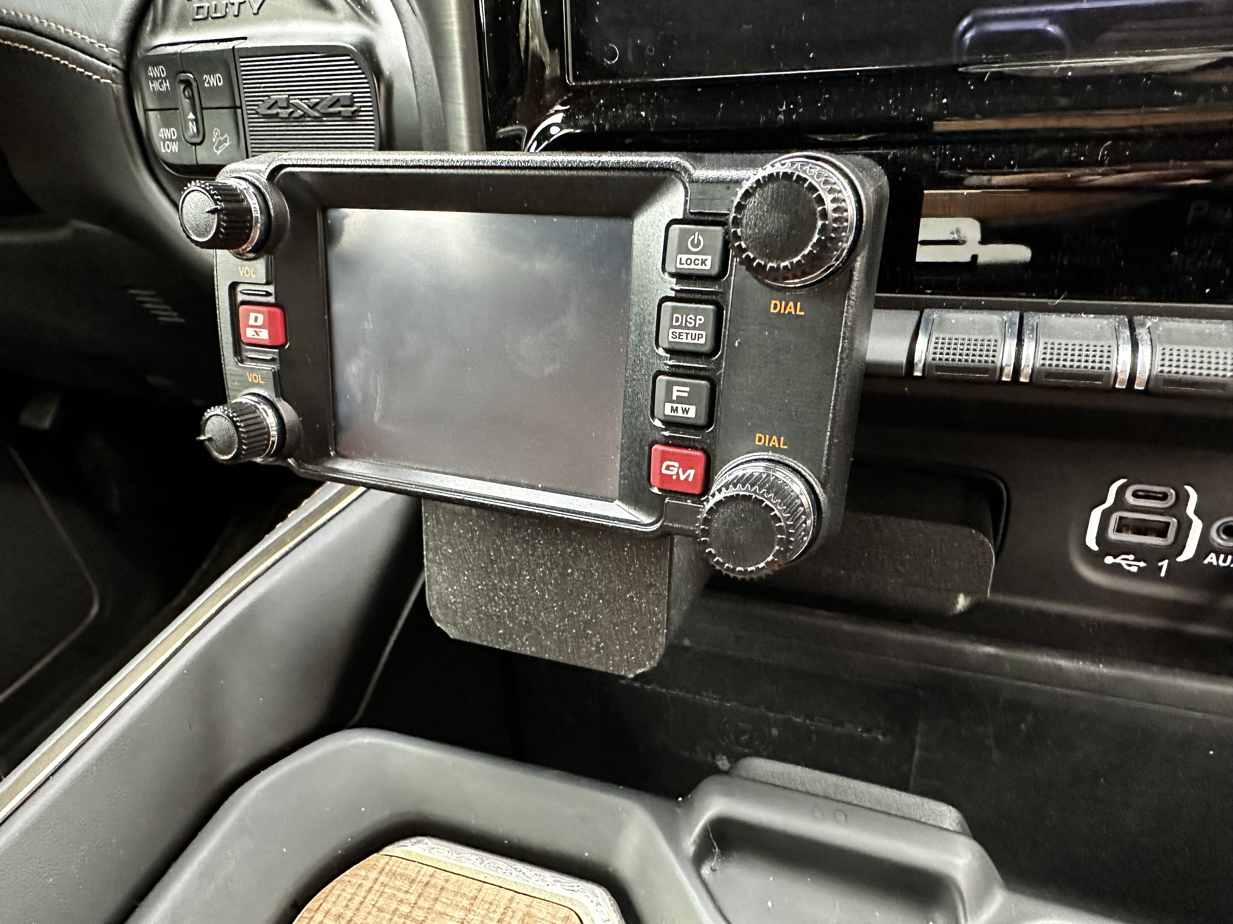 Center Console Mount for Ram 2500 (2021) for Yaesu Radio (and other items)