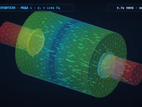 Acoustic Muffler Cavity — STEP CAD | WebCAE