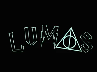 Lumos / Deathly Hallows wall fanart (Harry Potter)