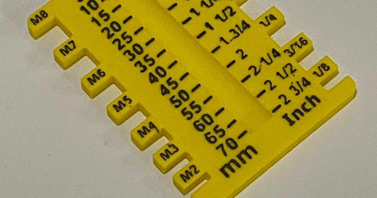 Metric and Imperial Screw Measurement Tool by Cowen Prints | Download ...