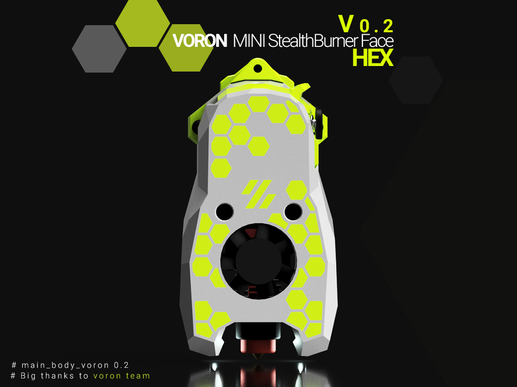 Mini StealthBurner Voron 0.2 Hex Pattern Face By 3DP-MAMSIH | Download ...