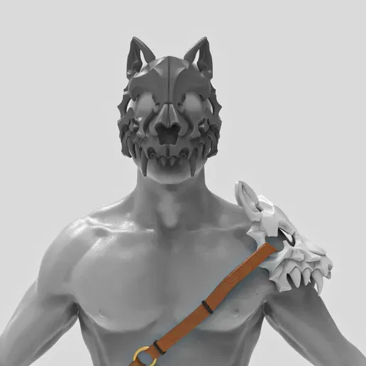 3D Printable DOG WOLF skull Mask for Cosplay & Halloween – 2. kép