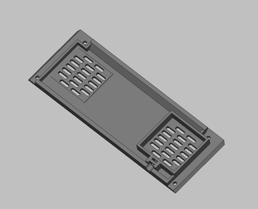 Prusa Box MK3S bottom plate with extra vent for Modular panel