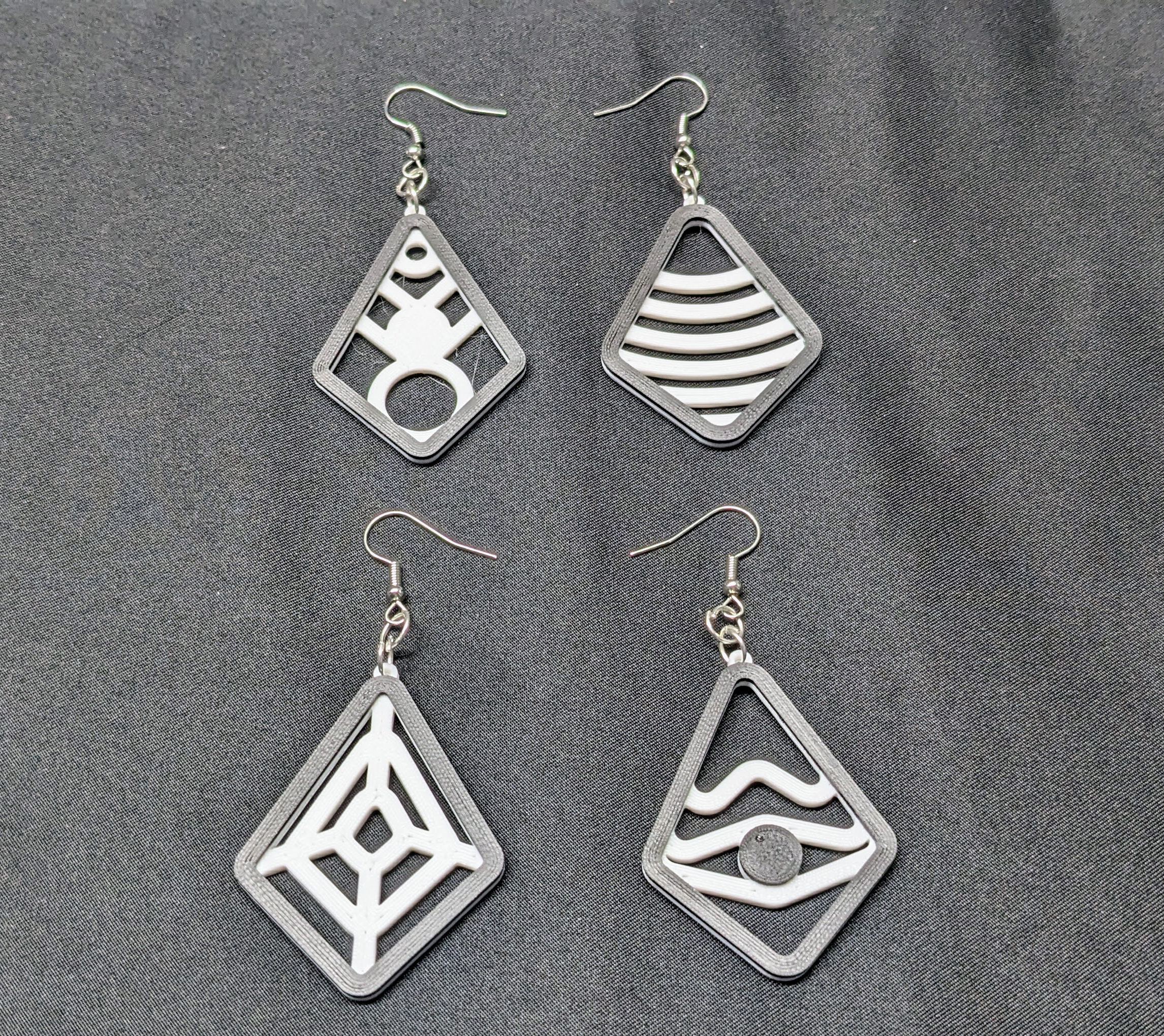 Art deco drop earrings set #1
