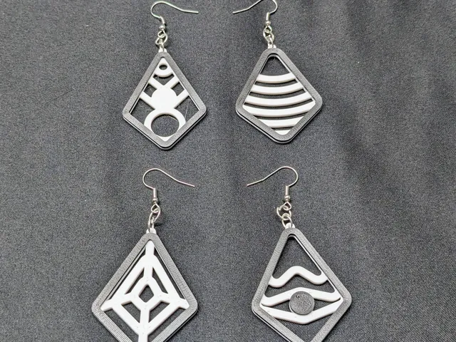 Art deco drop earrings set #1