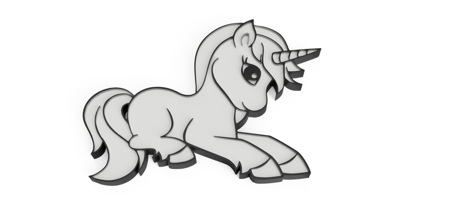 Unicorn magnetic button - customizeable