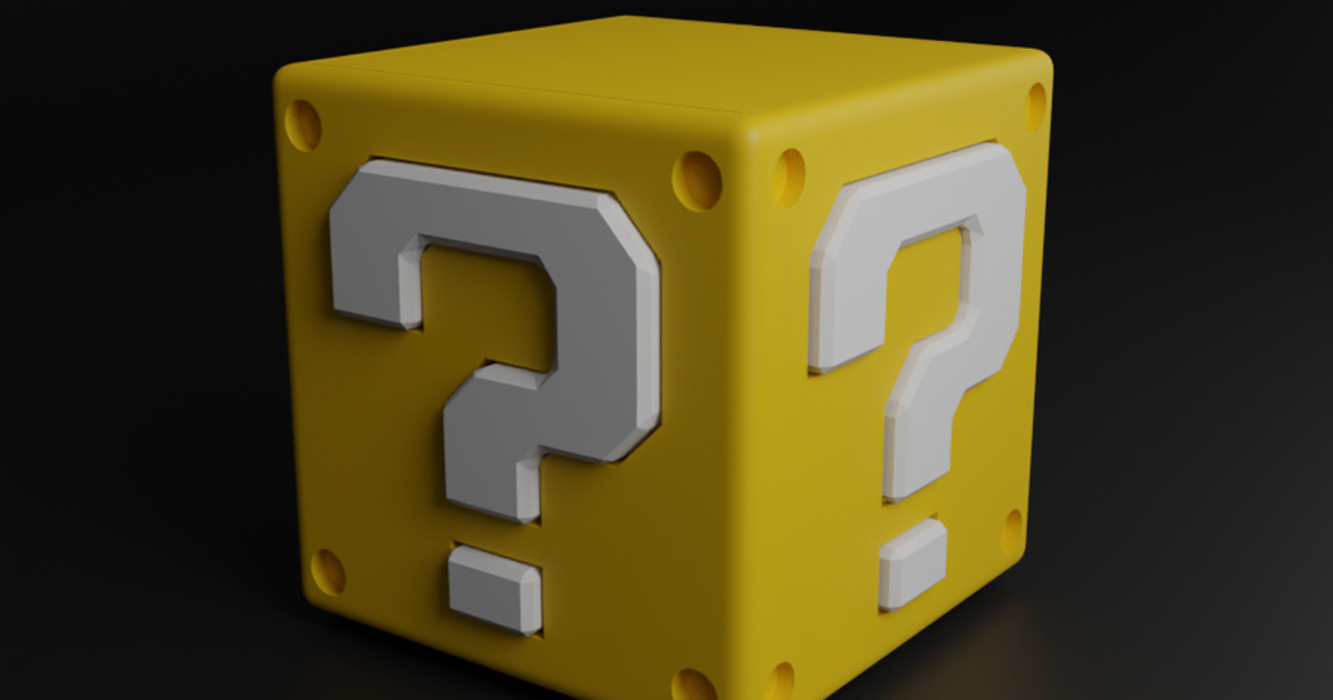 Mario Question Mark Cube by PrintChallenge Download free STL model
