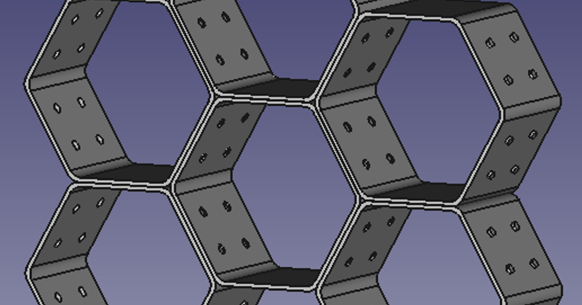 Hexagonal Shelf for Kallax by possebaer Download free STL model