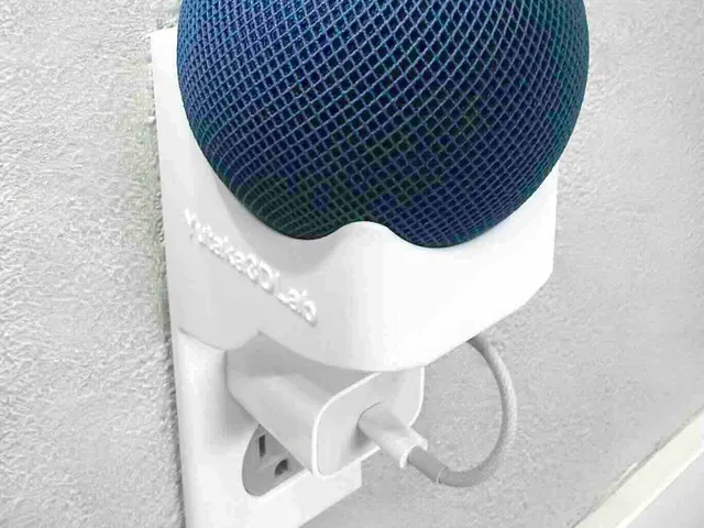 HomePod Mini Outlet Wall Mount | Cable Management Holder | No Shelf | US Duplex Plug