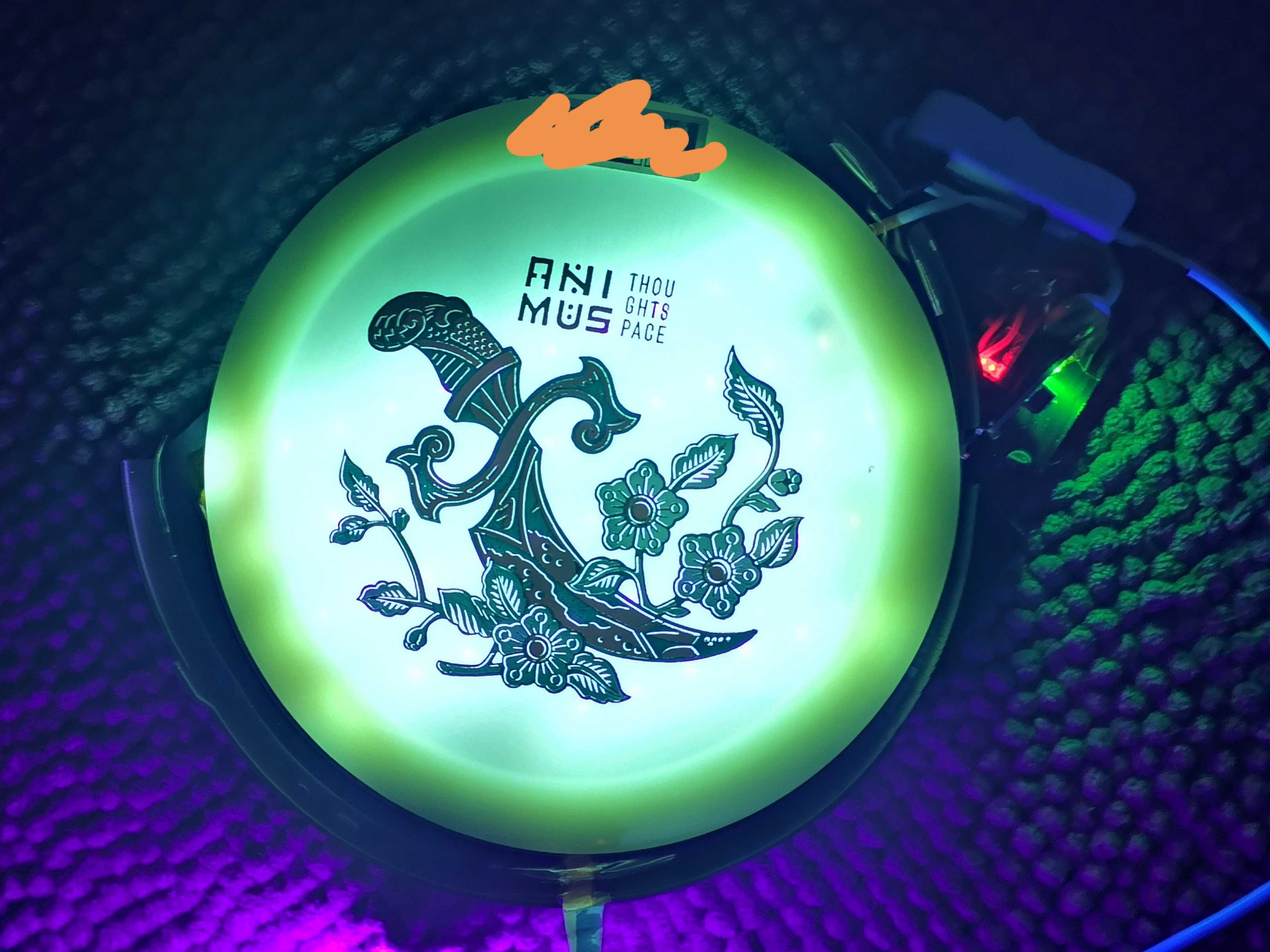 Disc Golf glow disc UV auto-charger for nighttime rounds
