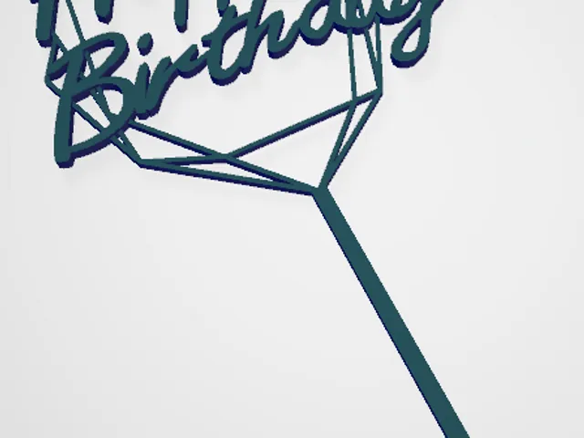 Geometric Balloon Happy Birthday