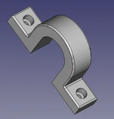 U-Clamp U-Schelle (FreeCAD) fully parametric