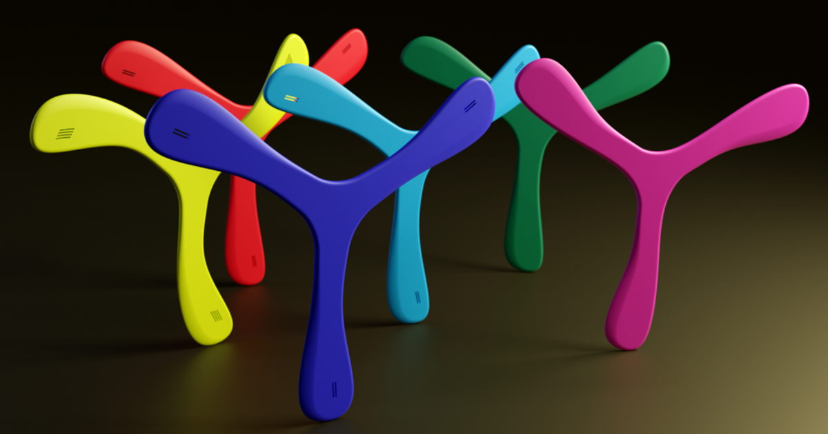 Parametric Triblader Boomerang by Lapjoint | Download free STL