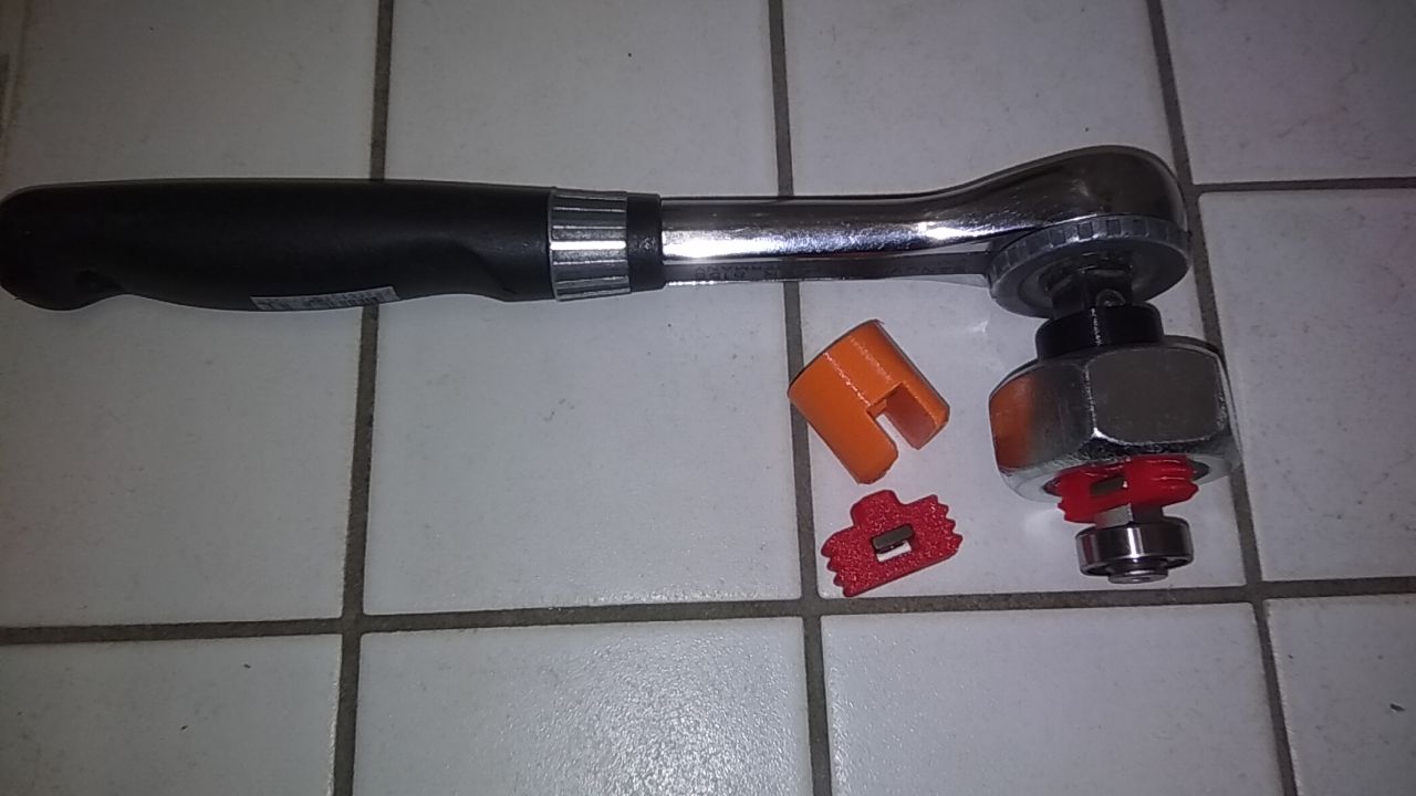 Adapter-Nuss für Knarre 1/2 Zoll Vierkant auf Gabel-Kopf Schlitzbreite 10mm für M30 auf M6 Adapter
