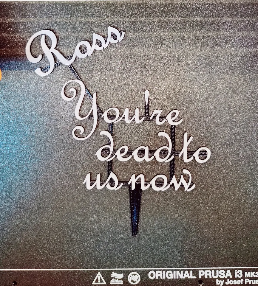 You're Dead to Us Now Cake Topper by Ian | Download free STL model ...