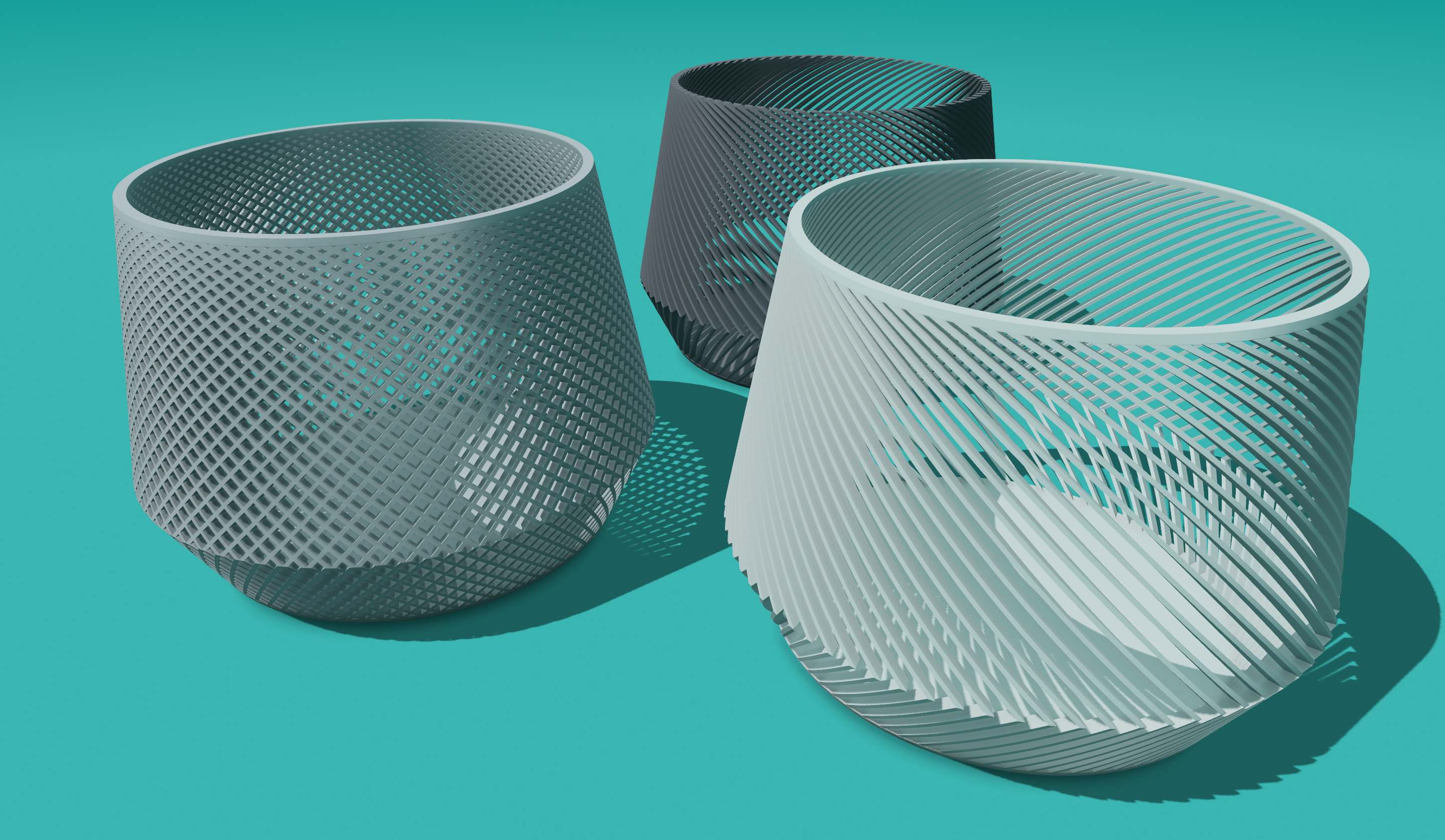Pen Holder / Tea Light Holder - Right On and Criss Cross