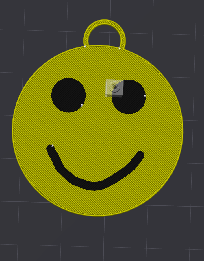 Miniatura 3 do modelo 3D Smiley-Keychain