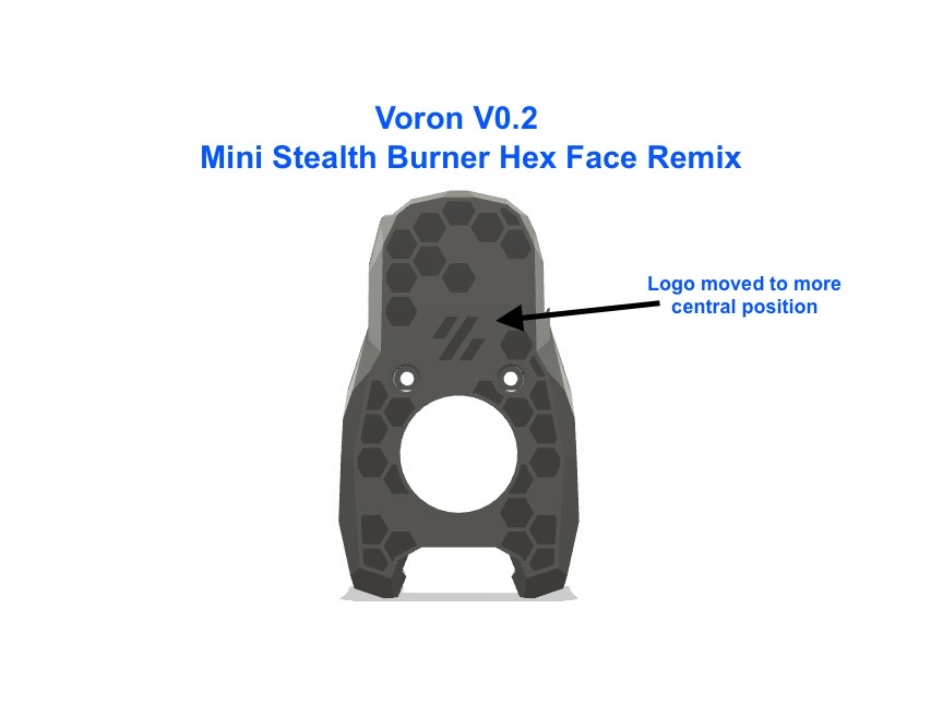 Mini Stealth Burner Hex Face Remix - Voron V0.2