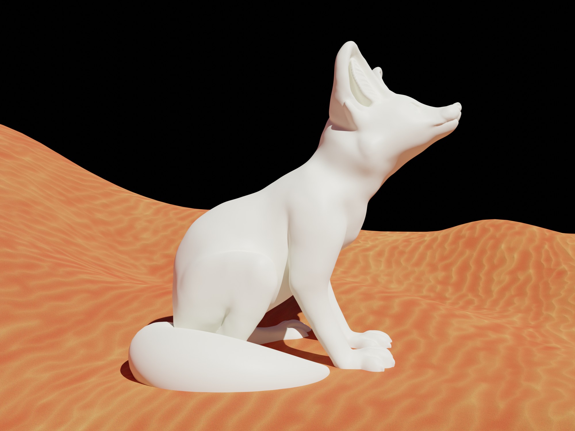 Miniatura 3 do modelo 3D Fennec fox