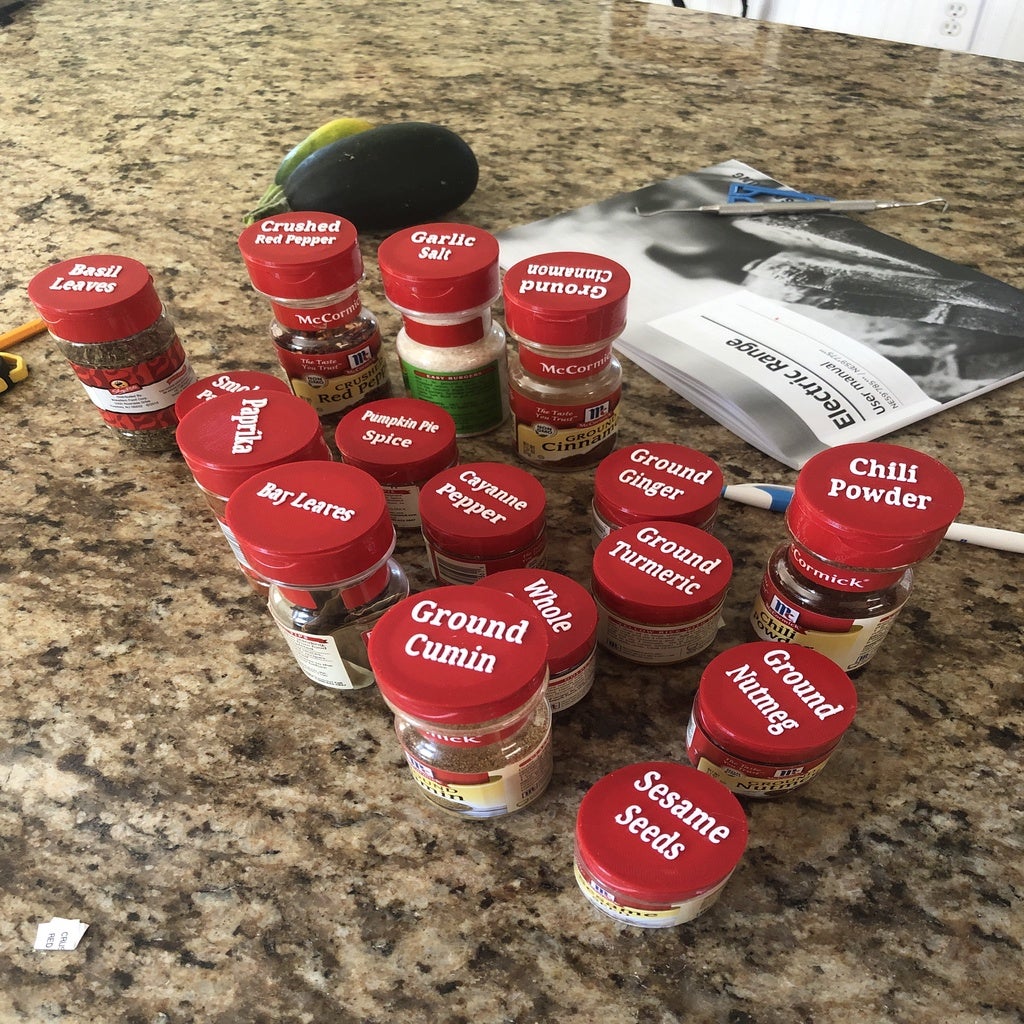 McCormick Spice Lids by audiorazor Download free STL model