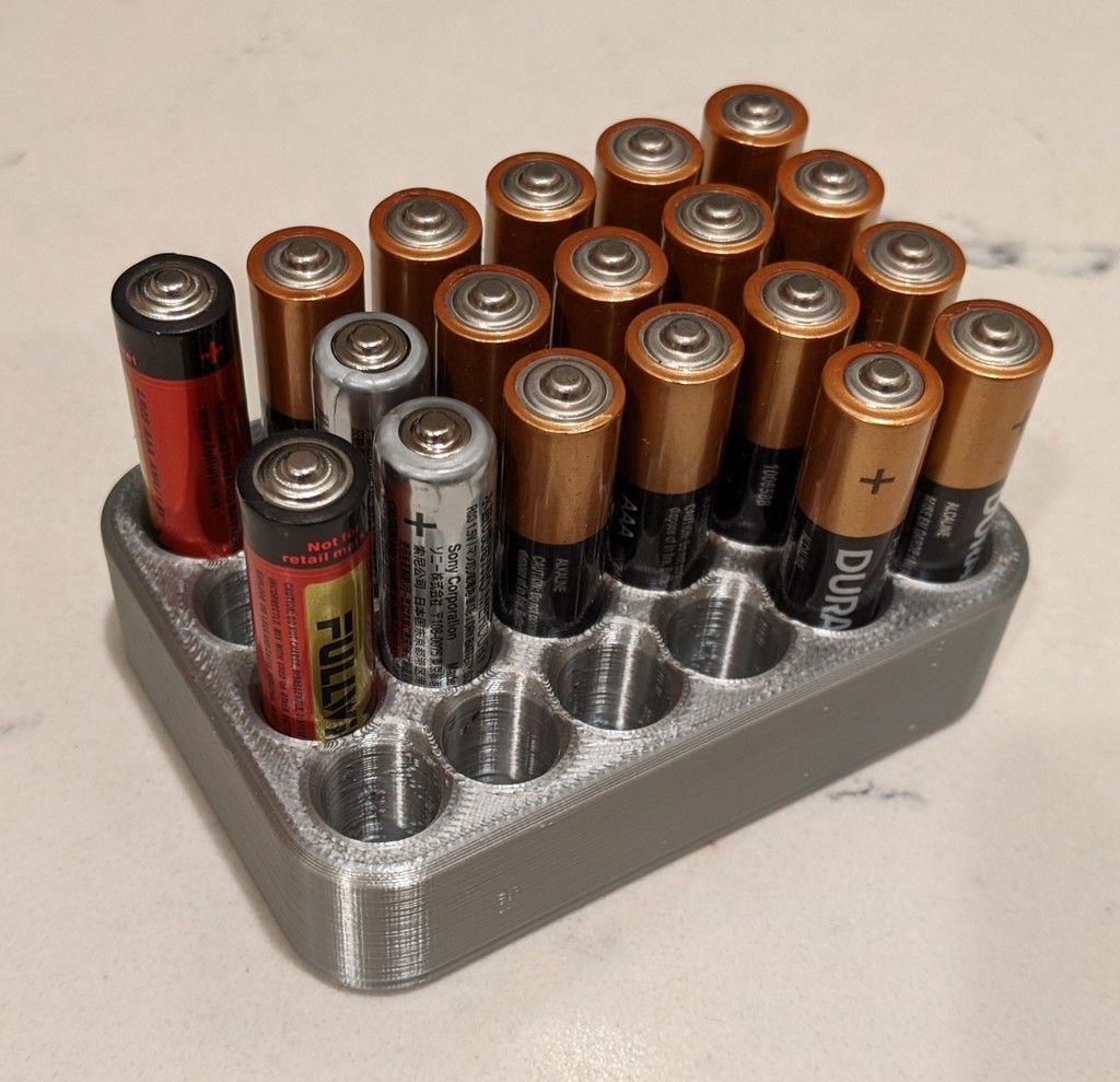 AAA Battery Holder Tray by kristoforo Download free STL model