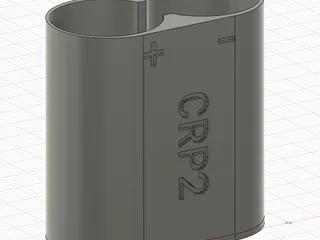 CR123A to CRP2 battery adapter by Tsaro, Download free STL model
