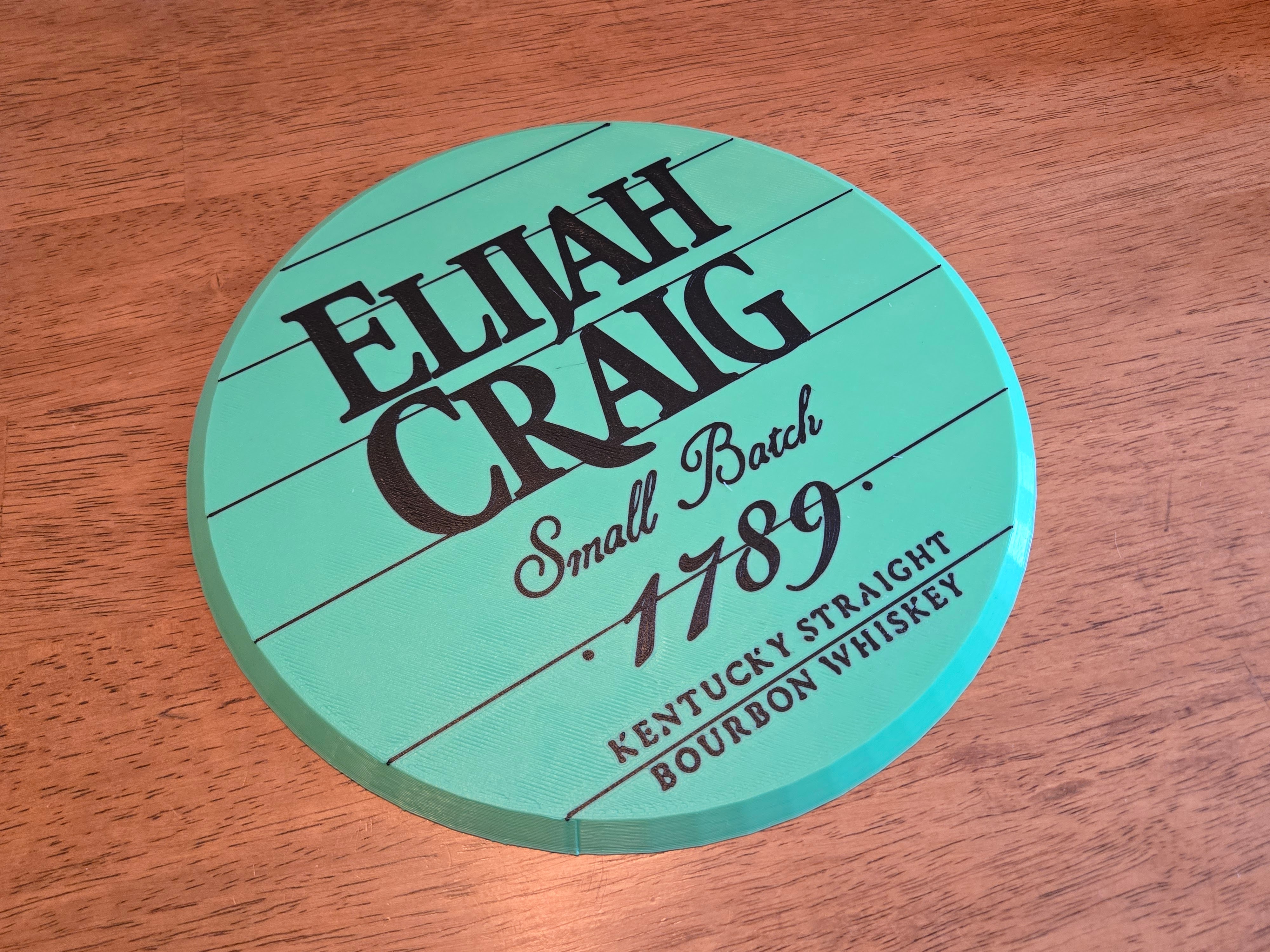 Elijah Craig Straight Bourbon Whiskey Sign