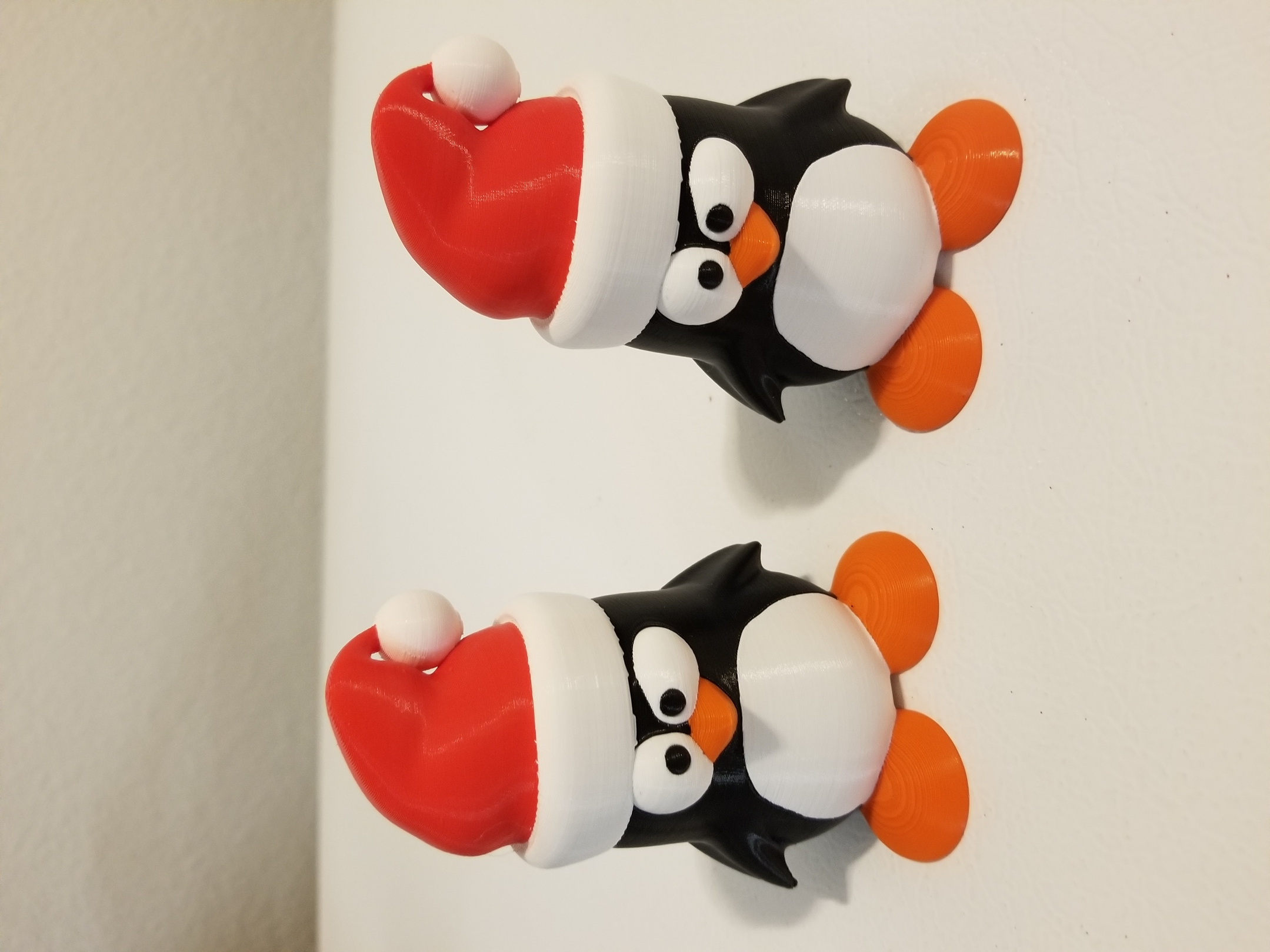 Penguin with santa hat