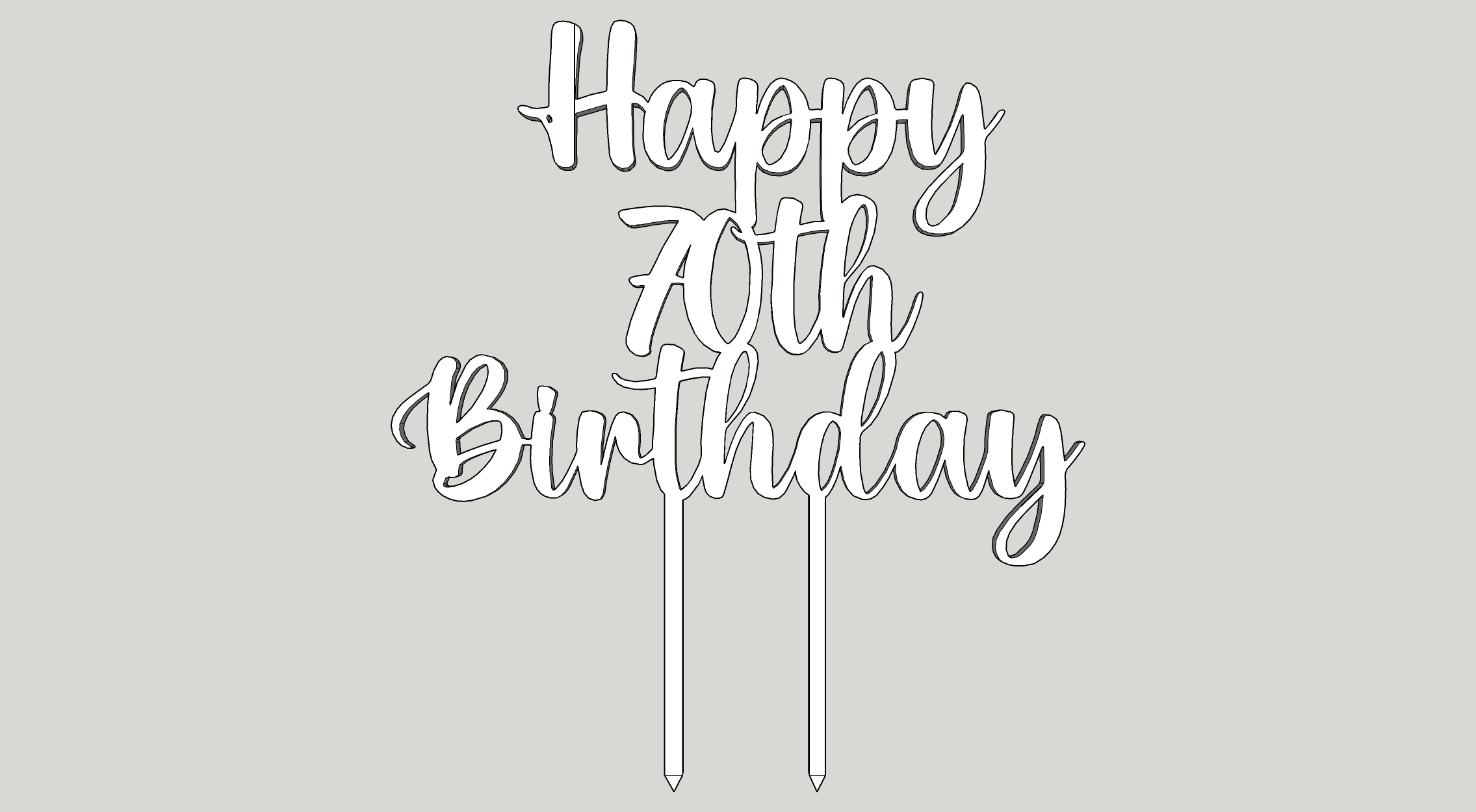 70th Birthday Cake Topper