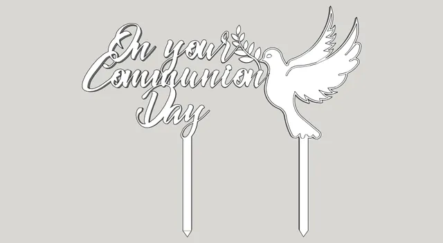 Communion Day Cake Topper