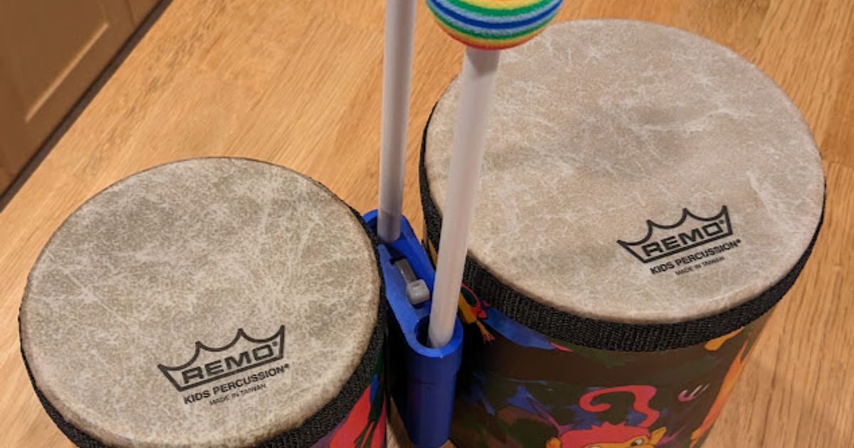 Mallet Holder for use with Remo Bongo Drums by jwilli_47 Download
