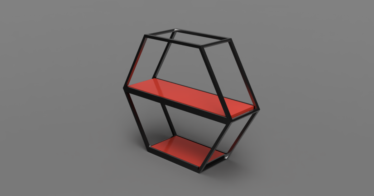 Shallow/Thin Hexagon Shelves by Prefectionist Download free STL model