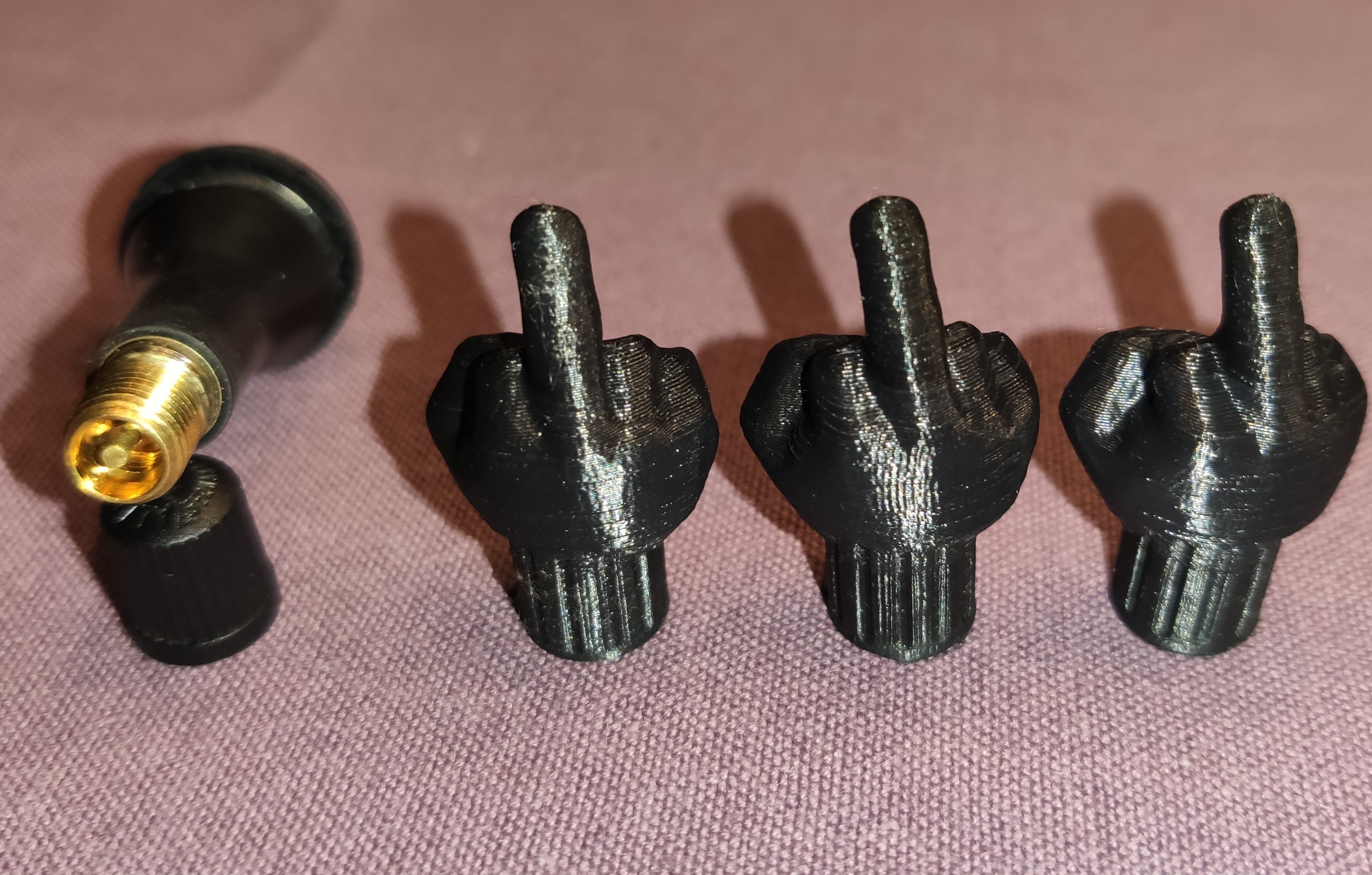 Motorbike Valve Cap with Rude Finger