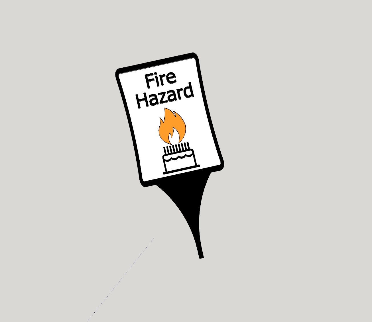 Cake Topper Fire Hazard by This is G Download free STL model